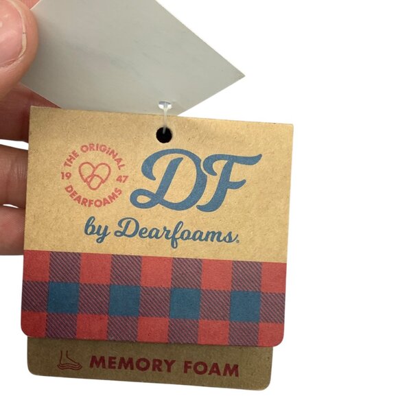 Dearfoams Baby Bear Slippers 9-12 Months Memory Foam Red & Black NEW Holiday - Picture 6 of 10